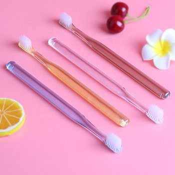 軟毛牙刷-透明塑料手柄_0